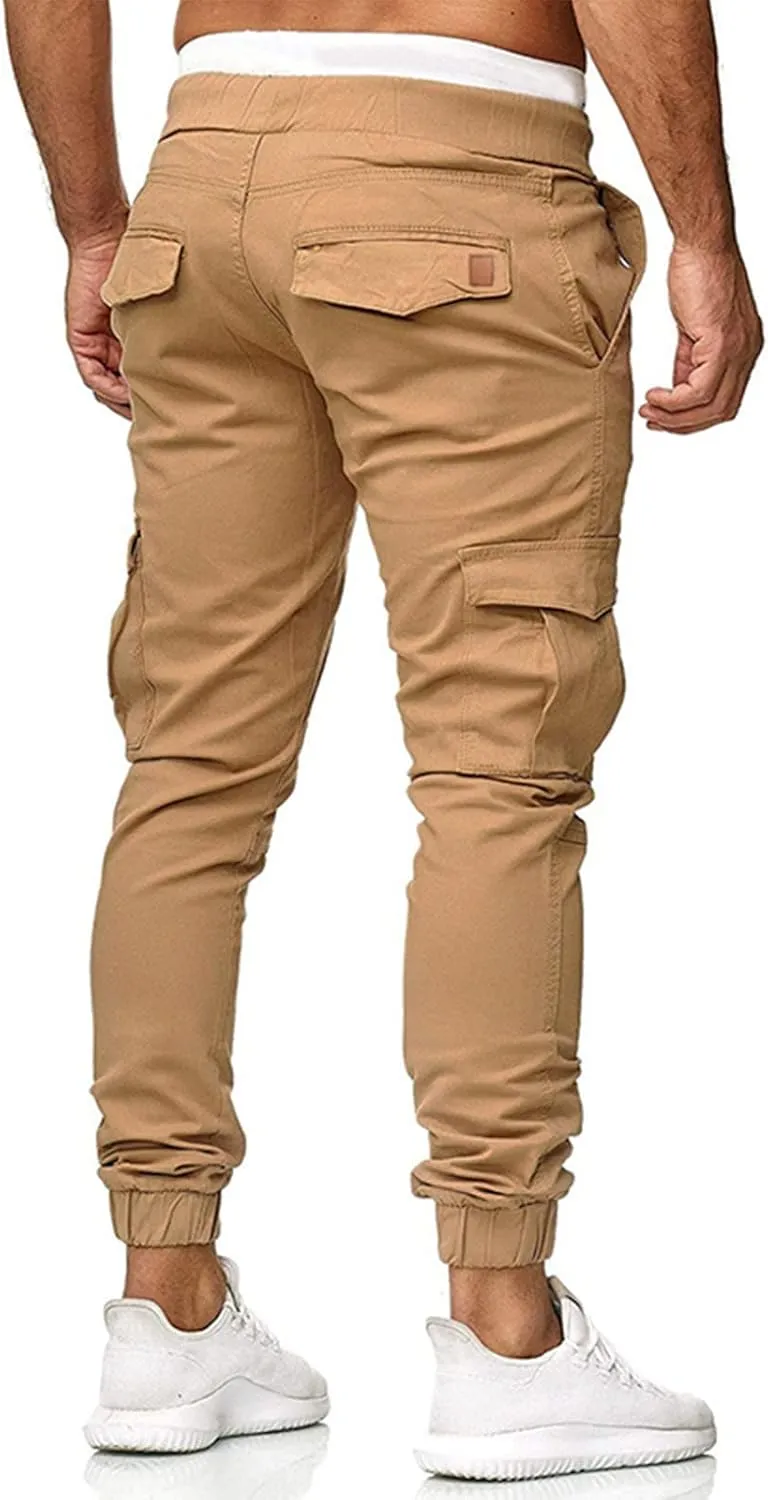 Drawstring Pant Fashion Men's Sport Pure Color Bandage Casual Loose Sweatpants
