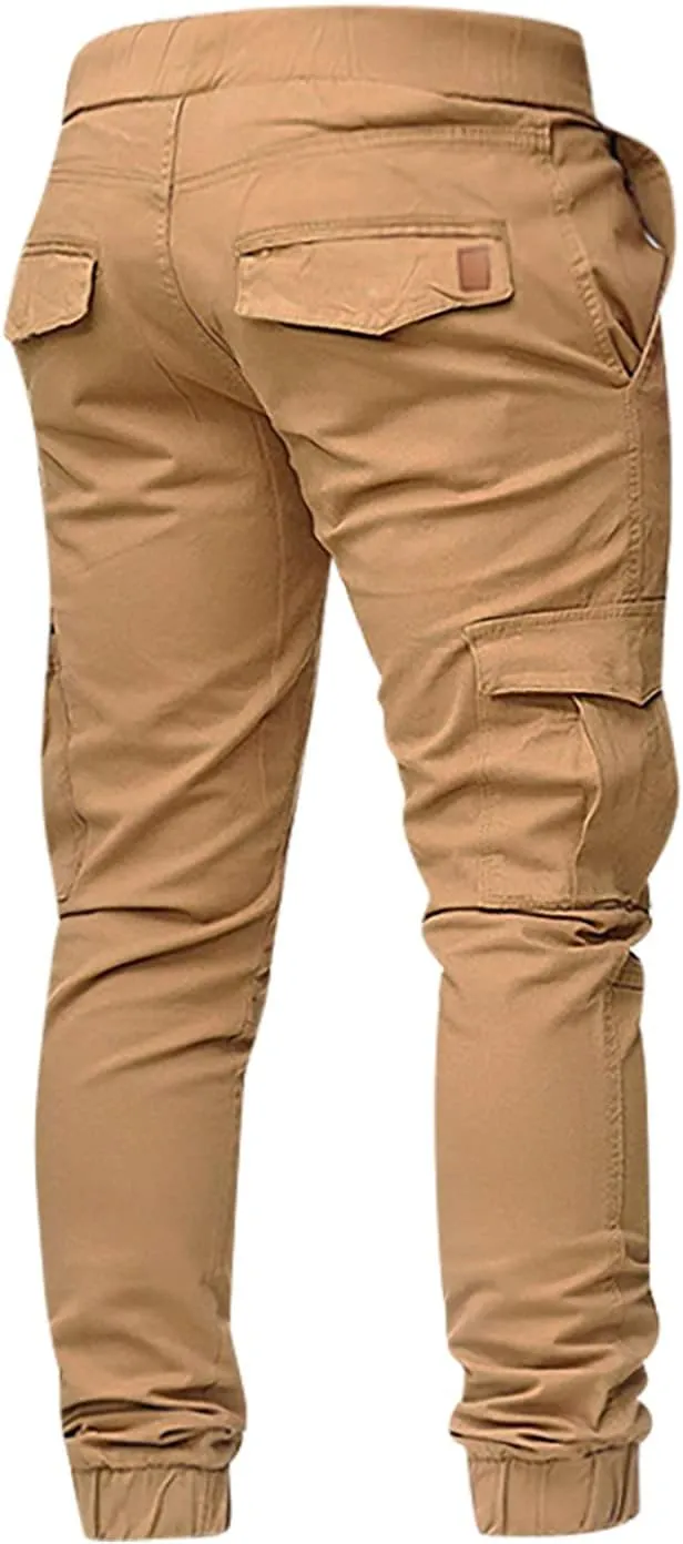 Drawstring Pant Fashion Men's Sport Pure Color Bandage Casual Loose Sweatpants
