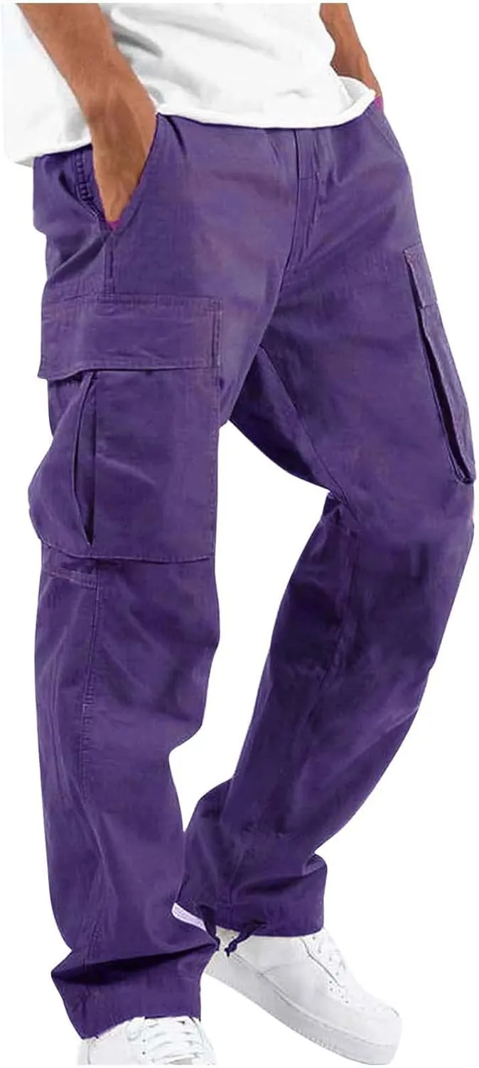 Dudubaby Mens Stretch Pants Sports Casual Jogging Trousers Lightweight Hiking Work Pants Outdoor Pant