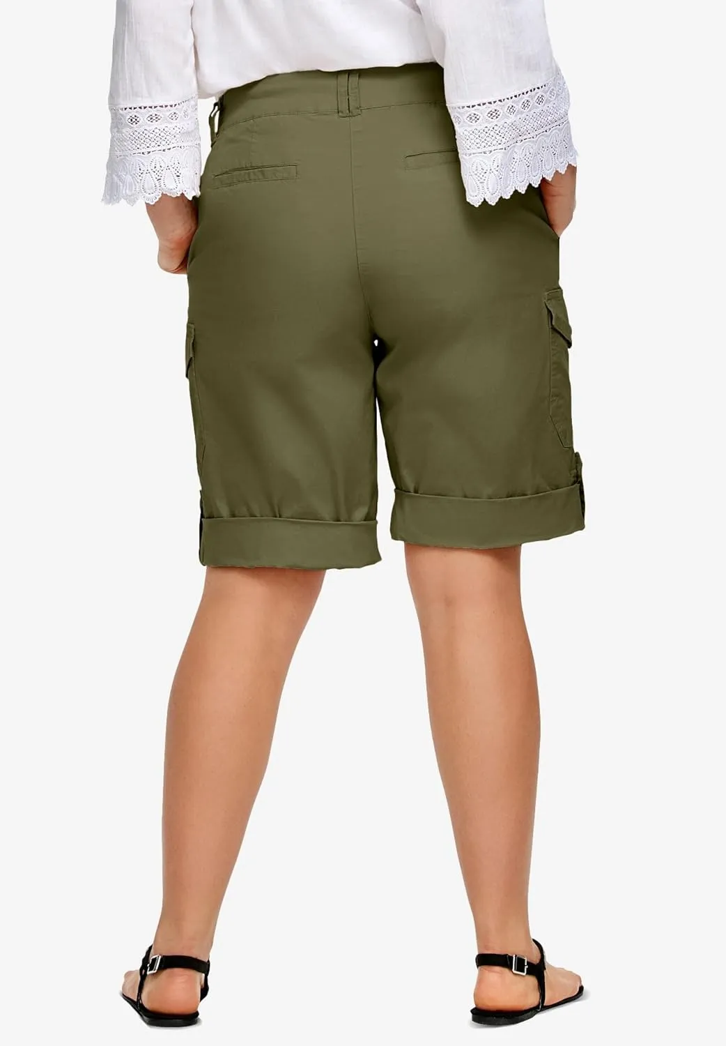 ellos Plus Size Convertible Cargo Shorts