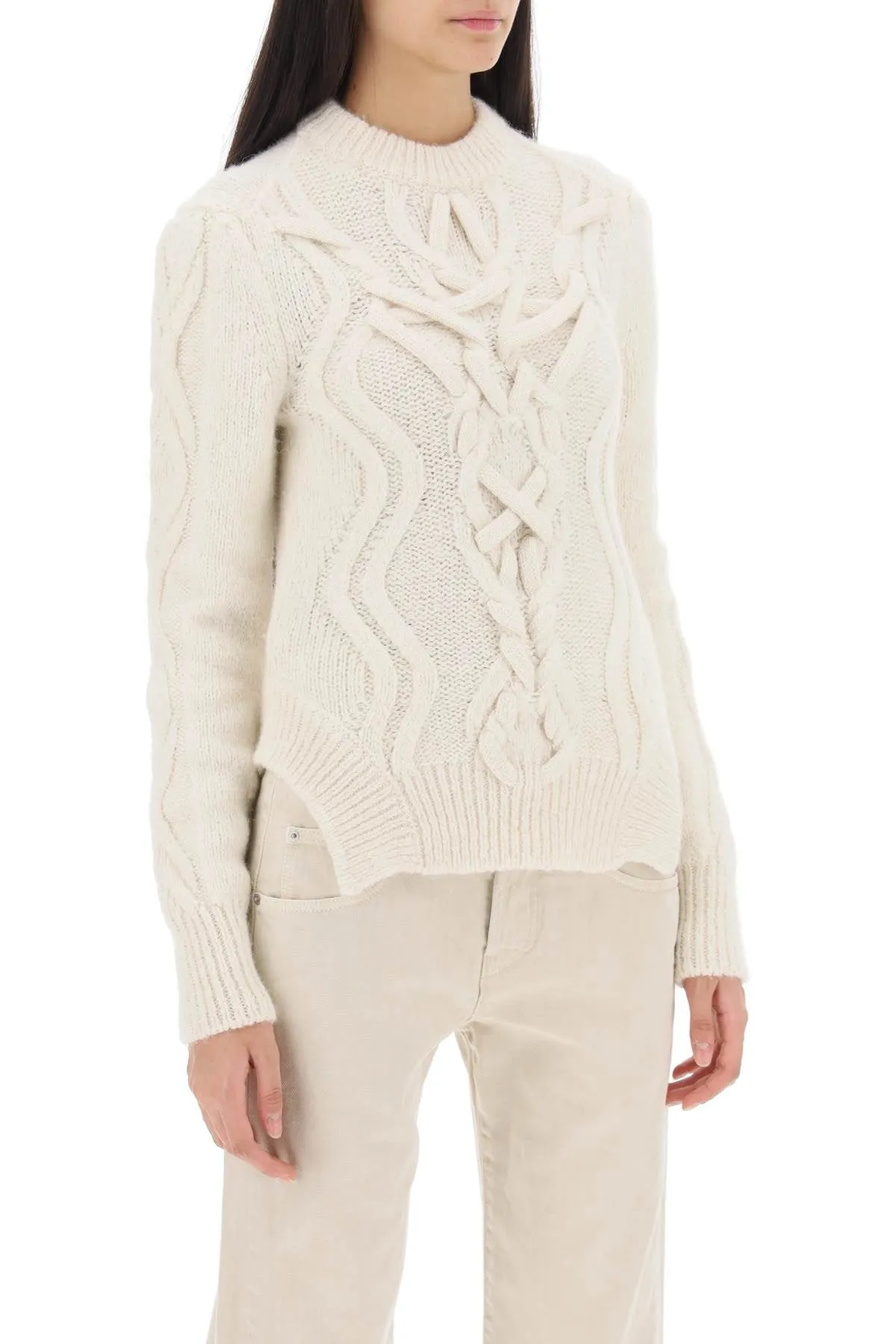 elvy cable knit sweater
