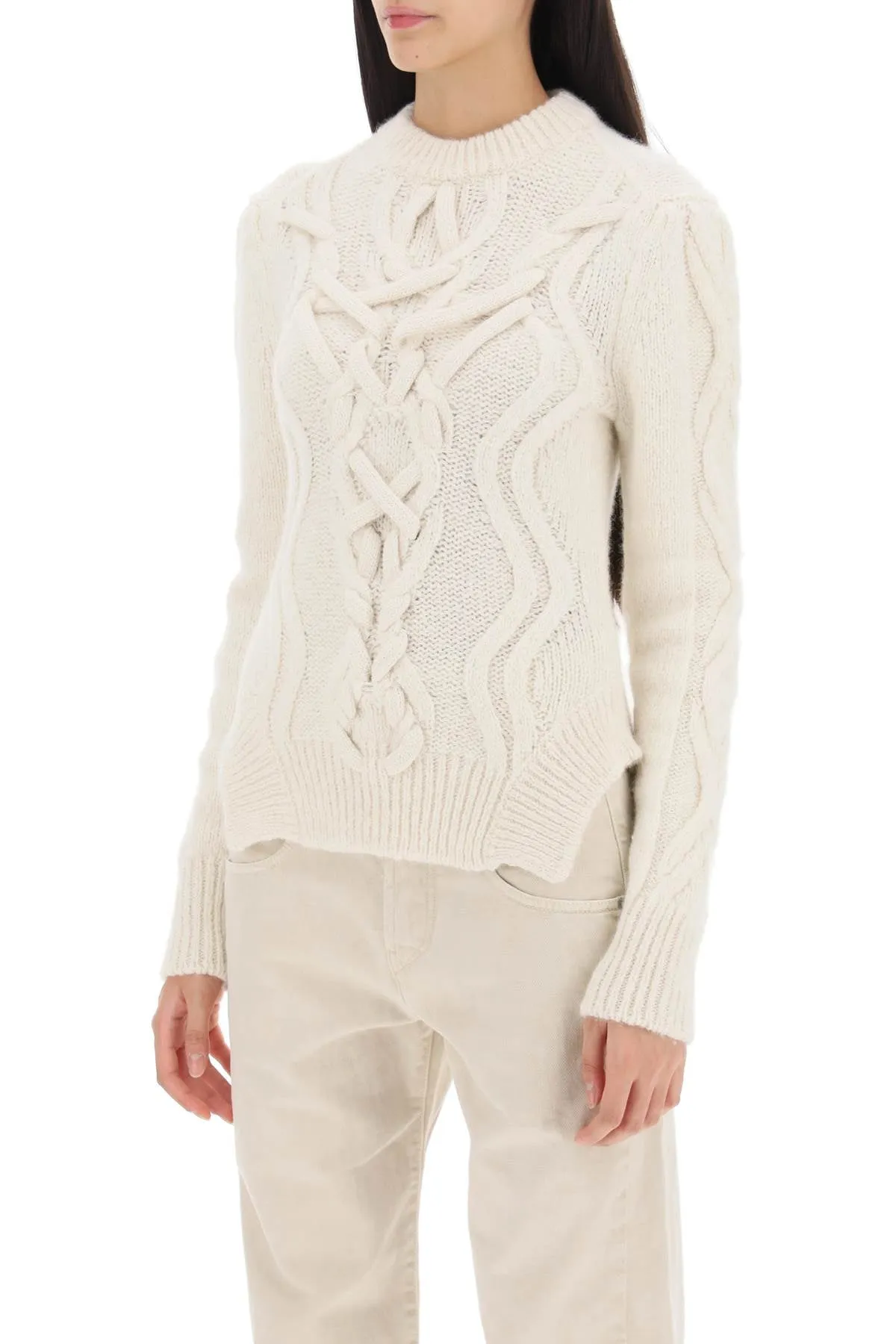elvy cable knit sweater