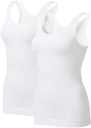 EUYZOU Women's Tummy Control Shapewear Tank Tops - Seamless Body Shaper Compression Top