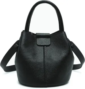 Farrah Bucket Bag Trendy Vegan Leather Hobo Crossbody Handbags Shoulder Purses for Women