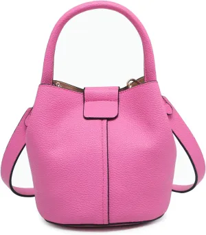 Farrah Bucket Bag Trendy Vegan Leather Hobo Crossbody Handbags Shoulder Purses for Women