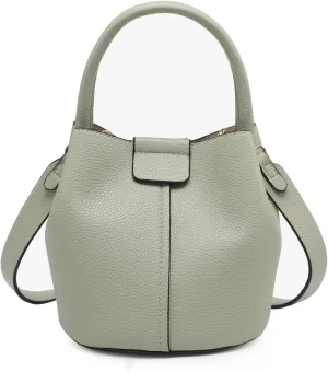 Farrah Bucket Bag Trendy Vegan Leather Hobo Crossbody Handbags Shoulder Purses for Women
