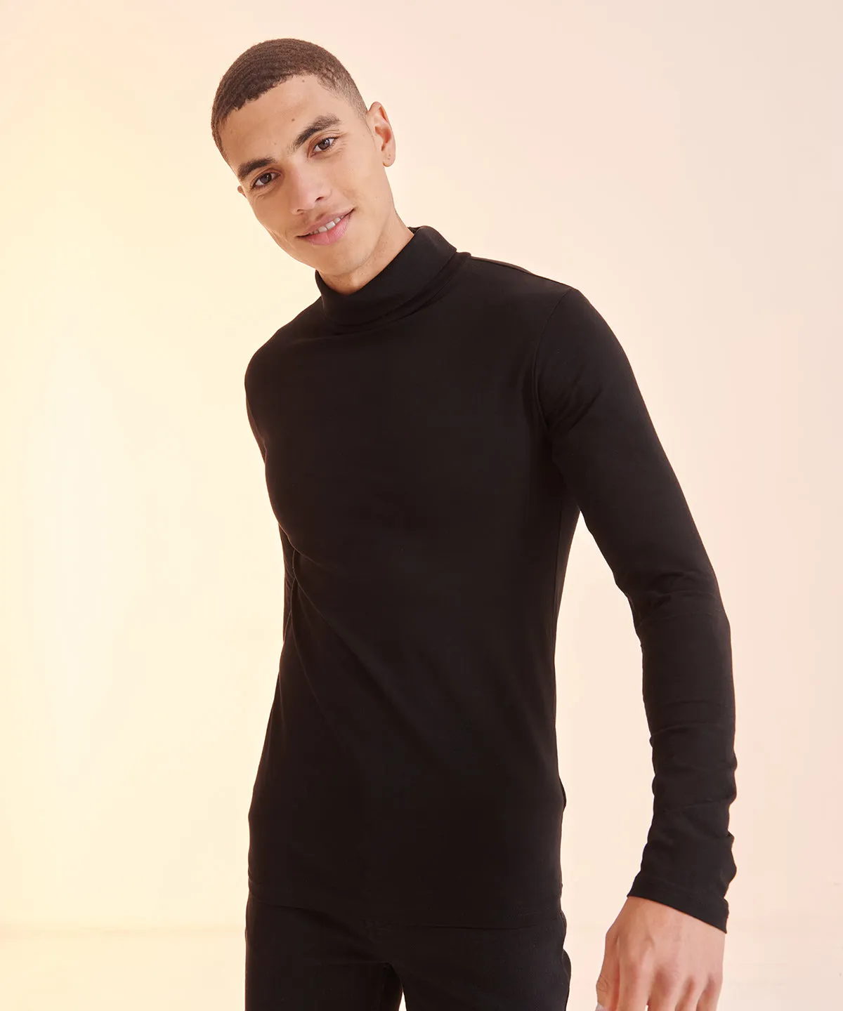 Feel good roll neck top | Black