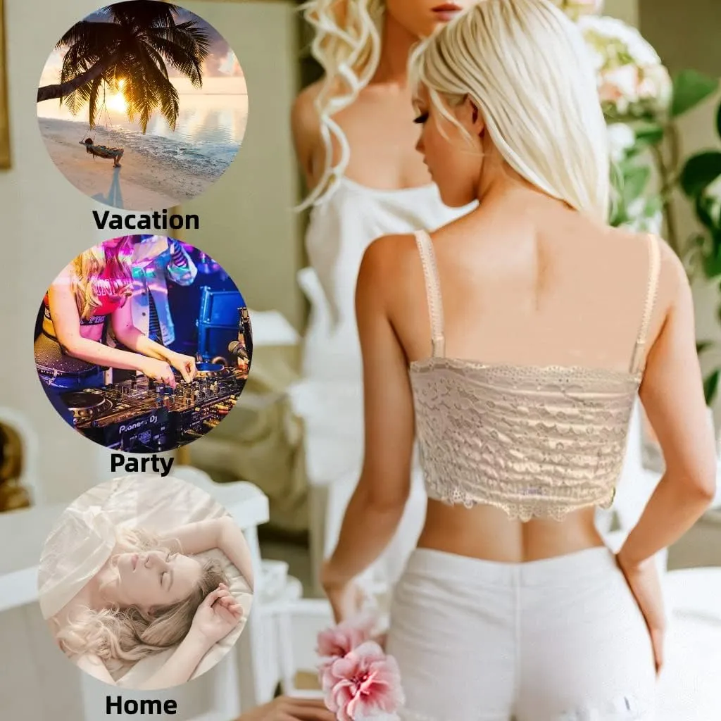 Floral Top Tops Women Girl Camisole Crop V Neck Dancing Halter