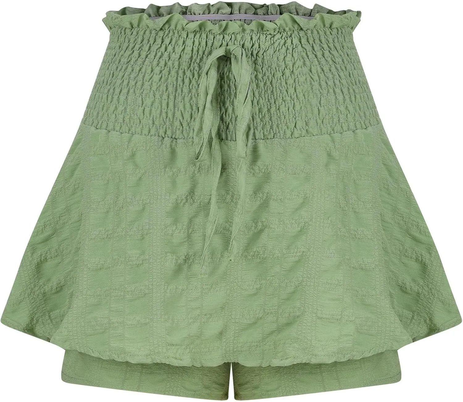 Flowy Shorts for Women Boho Ruffled Tiered Skorts Casual High Waist Mini Skirts Tennis Golf Comfy Shorts 2025