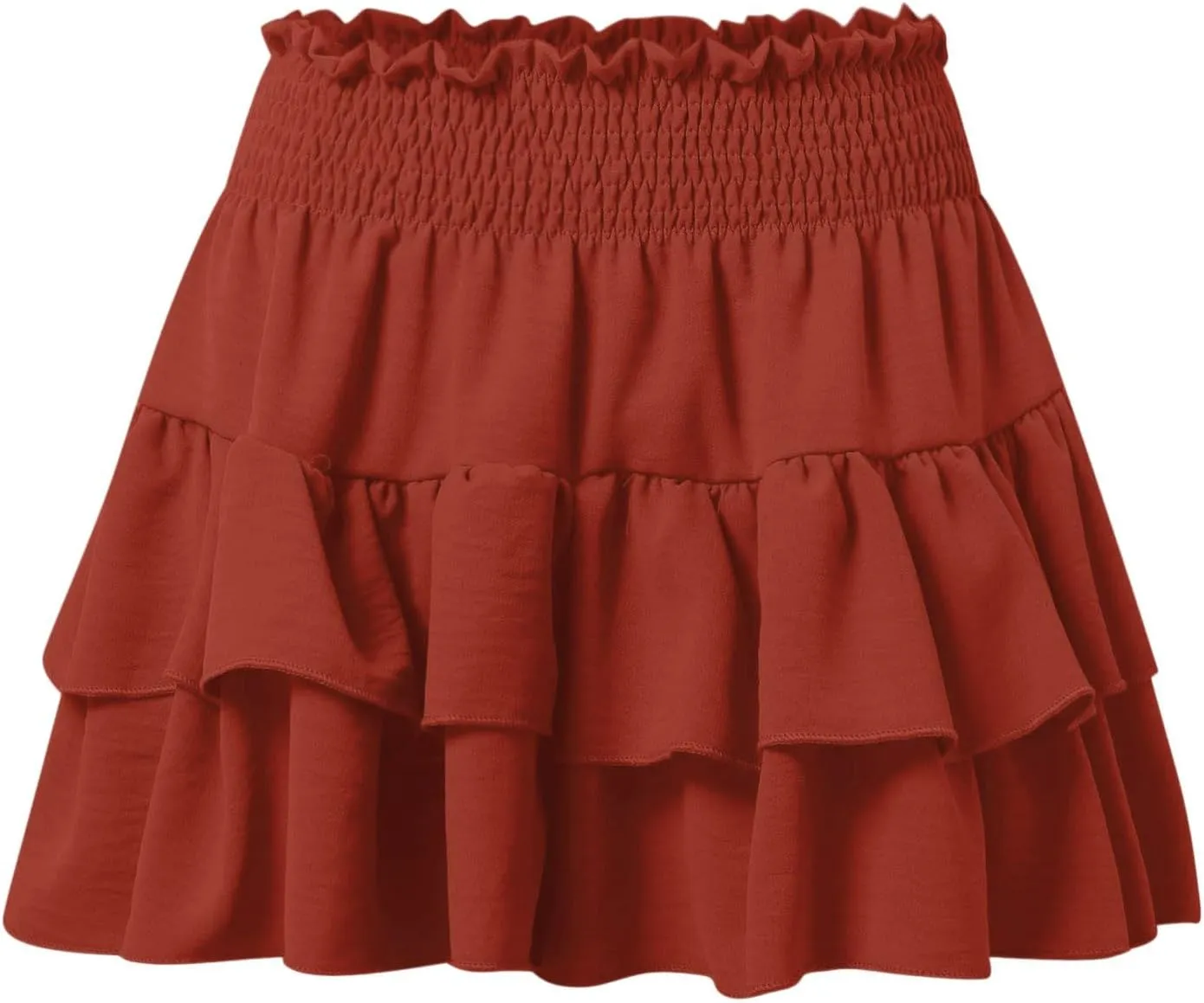 Flowy Skorts for Woman Summer Ruffle Tiered High Waist Casual Skorts Trendy Cute Golf Tennis Gym Workout Mini Skirts