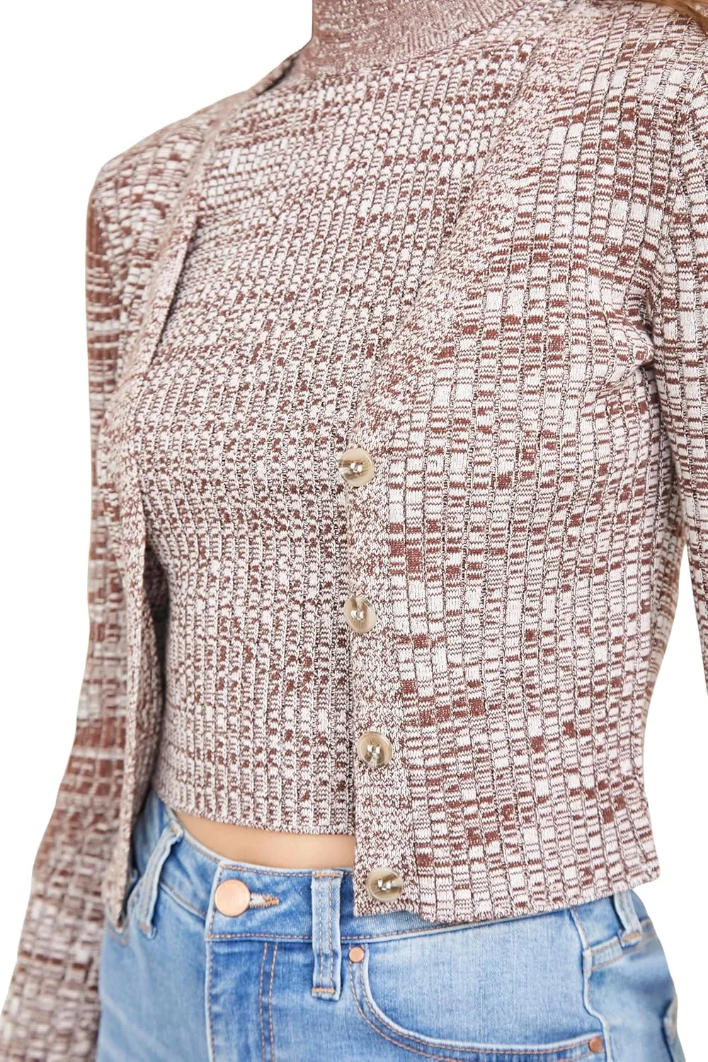 Forever 21 Women's Marled Cardigan Sweater