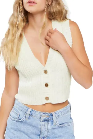 Forever 21 Womens Marled Sweater Vest