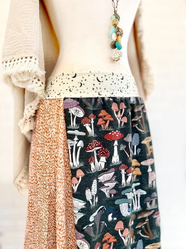 FUNgi in Forest Organic Cotton Funky Knit Skirt