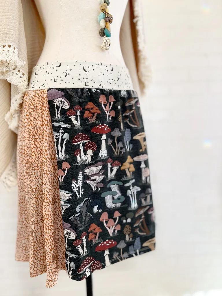 FUNgi in Forest Organic Cotton Funky Knit Skirt