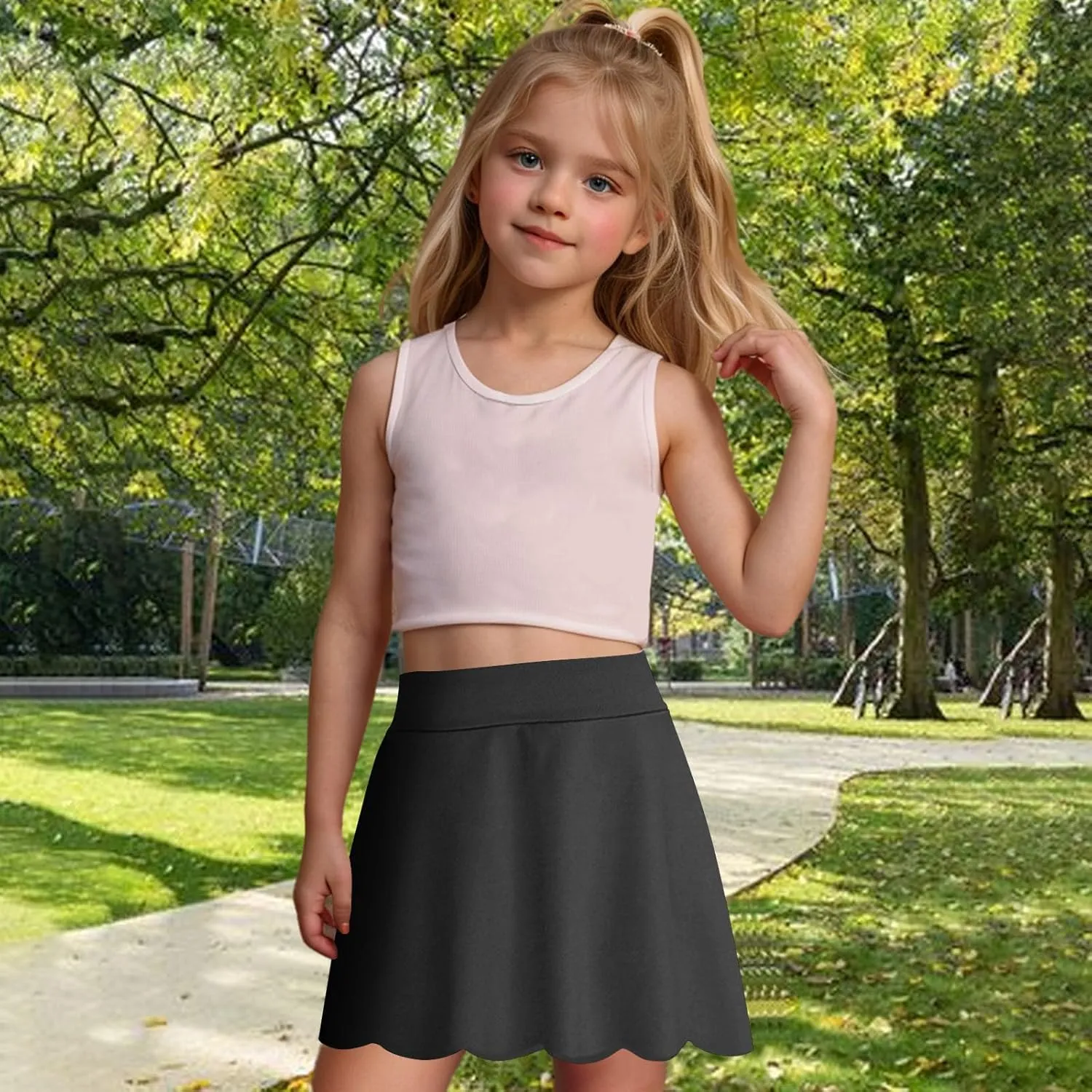 Girls Butterfly Shorts Y2K Trendy Flowy Shorts with Liner Summer Preppy 2 in 1 Tennis Skirts Athletic Workout Skorts