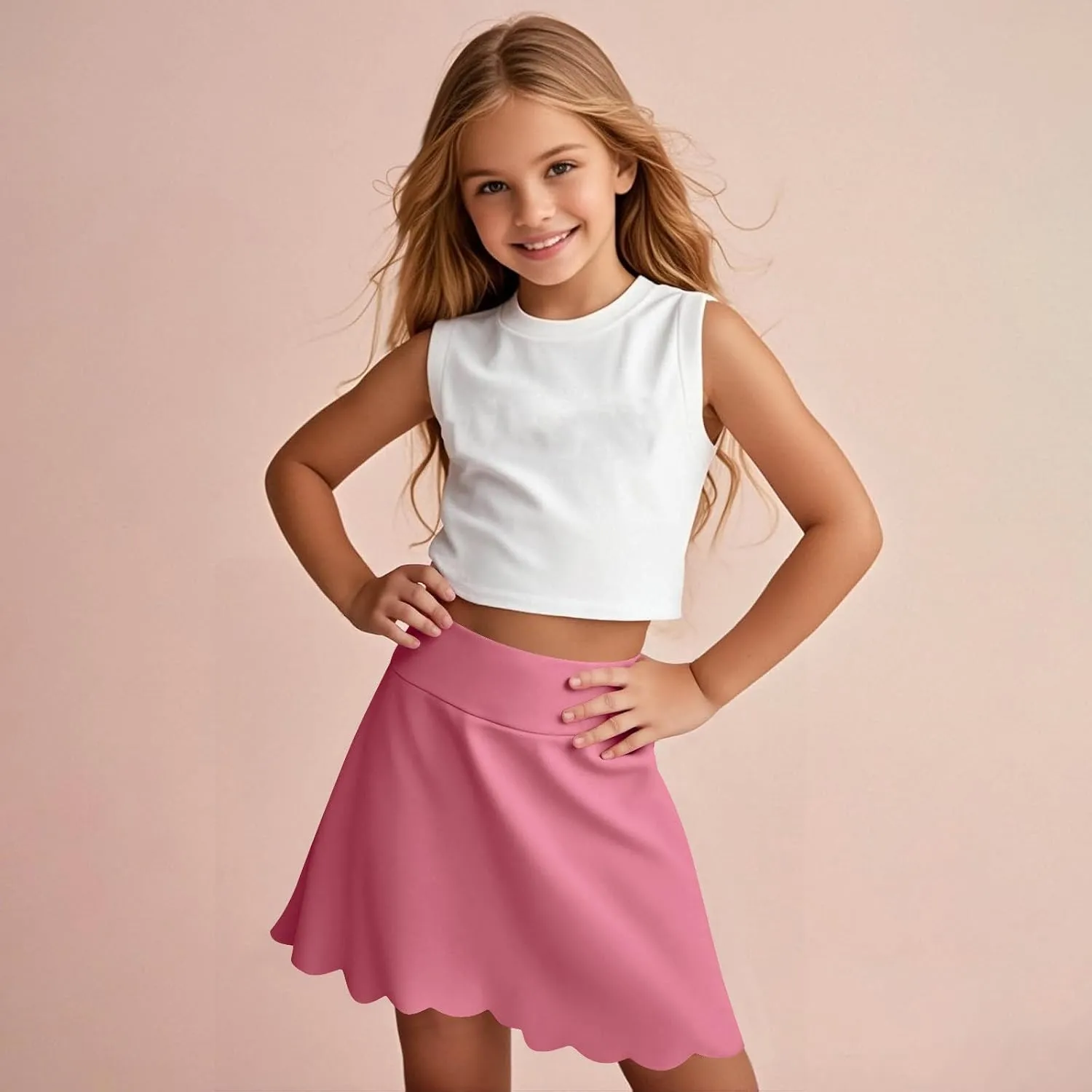 Girls Butterfly Shorts Y2K Trendy Flowy Shorts with Liner Summer Preppy 2 in 1 Tennis Skirts Athletic Workout Skorts