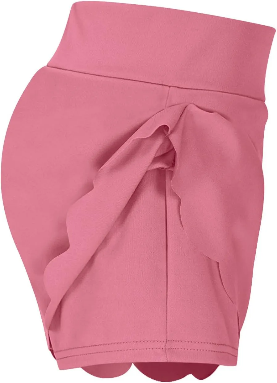 Girls Butterfly Shorts Y2K Trendy Flowy Shorts with Liner Summer Preppy 2 in 1 Tennis Skirts Athletic Workout Skorts