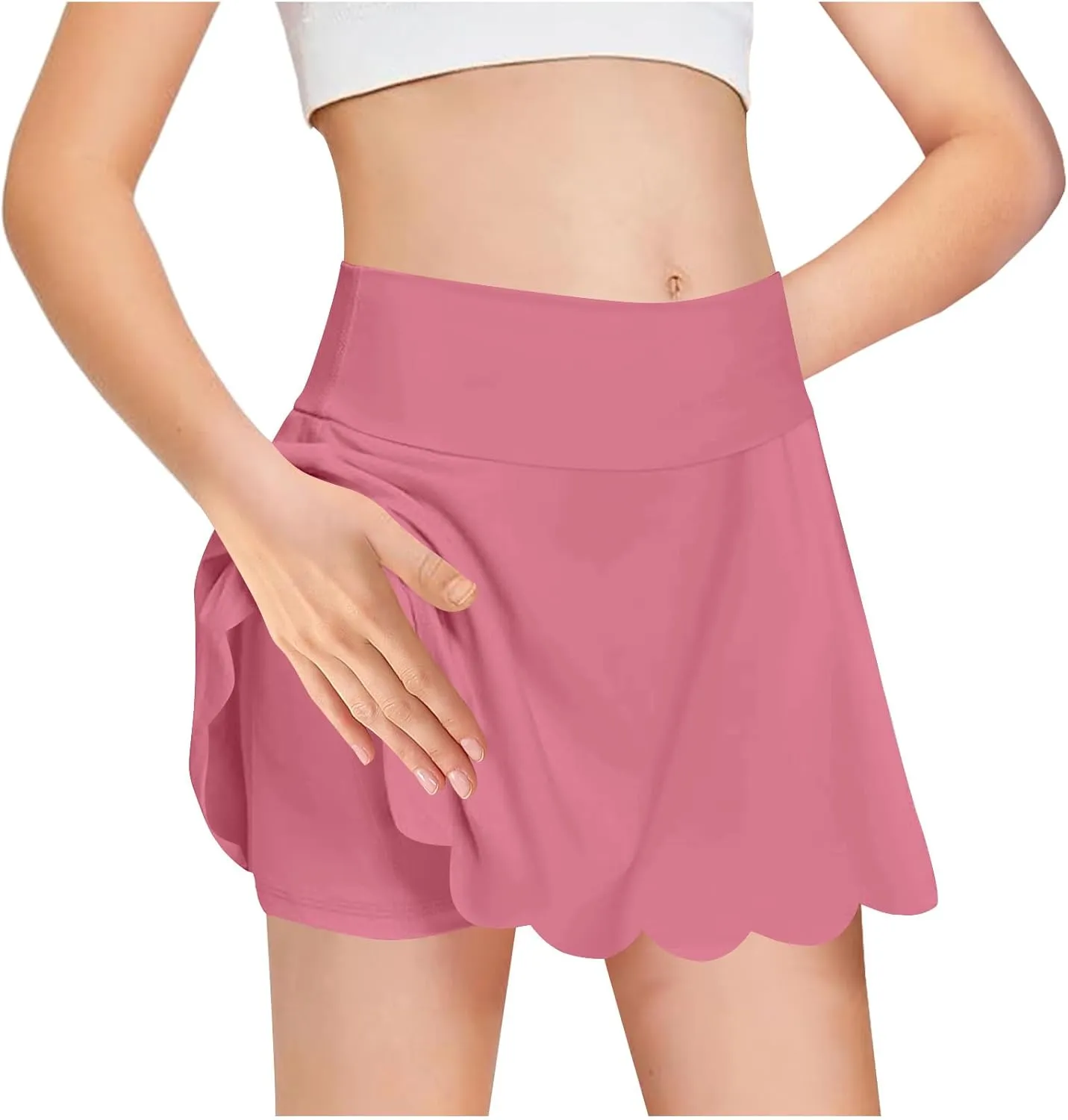 Girls Butterfly Shorts Y2K Trendy Flowy Shorts with Liner Summer Preppy 2 in 1 Tennis Skirts Athletic Workout Skorts