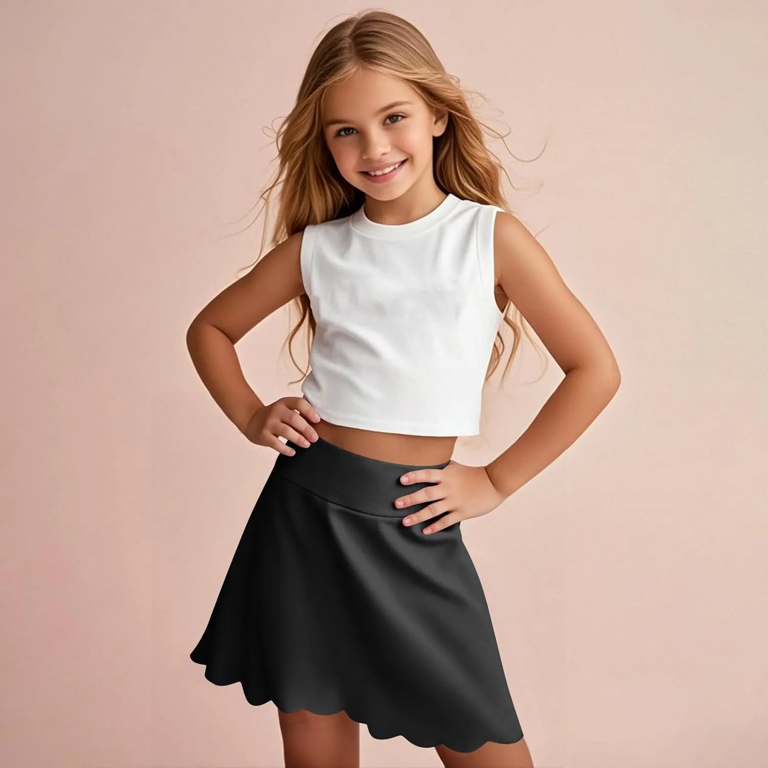 Girls Butterfly Shorts Y2K Trendy Flowy Shorts with Liner Summer Preppy 2 in 1 Tennis Skirts Athletic Workout Skorts