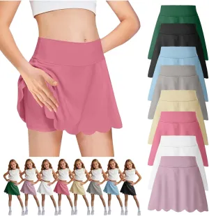 Girls Butterfly Shorts Y2K Trendy Flowy Shorts with Liner Summer Preppy 2 in 1 Tennis Skirts Athletic Workout Skorts