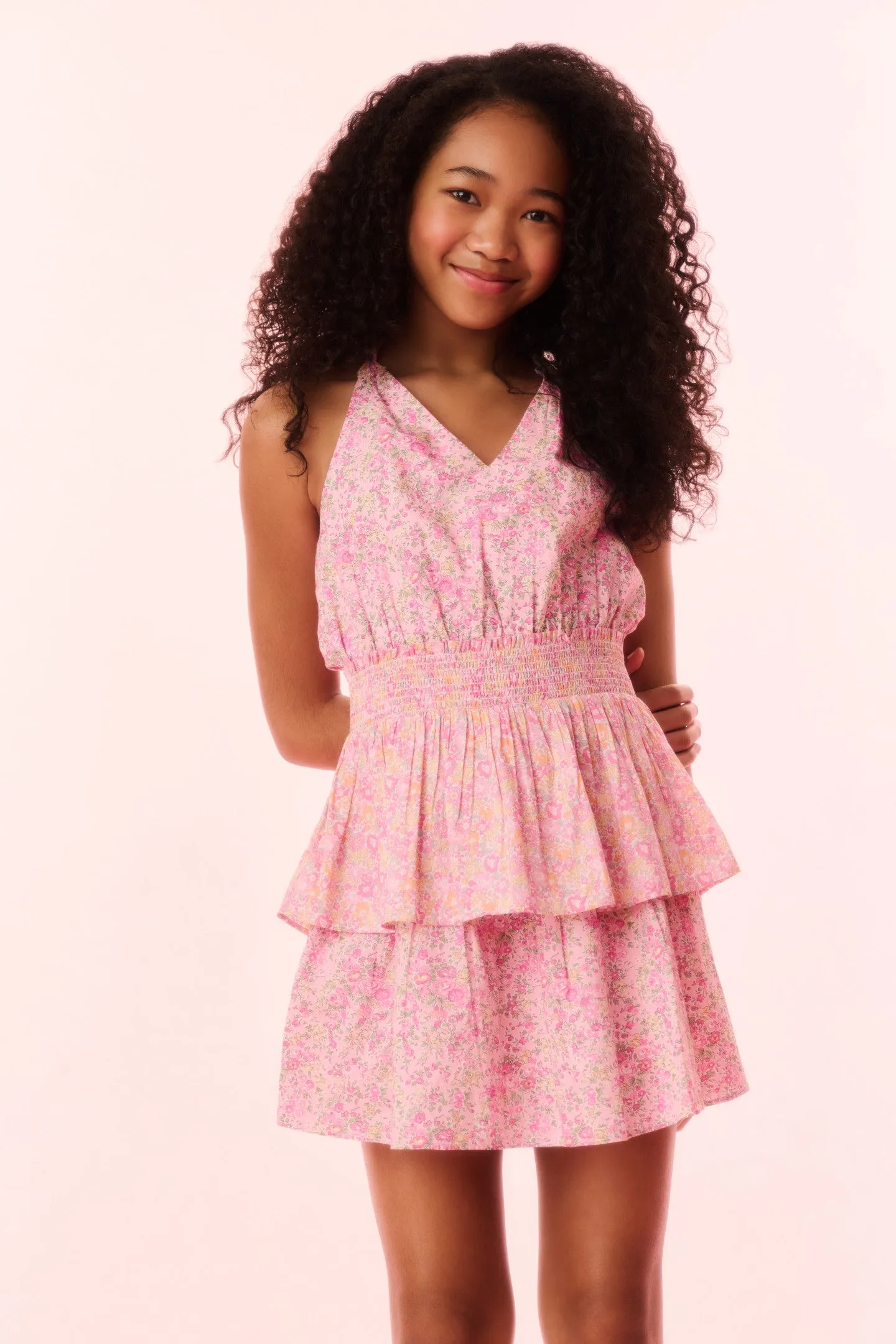 Girls Romille Tie-Dye Halter Dress - PRIMROSE CHARM