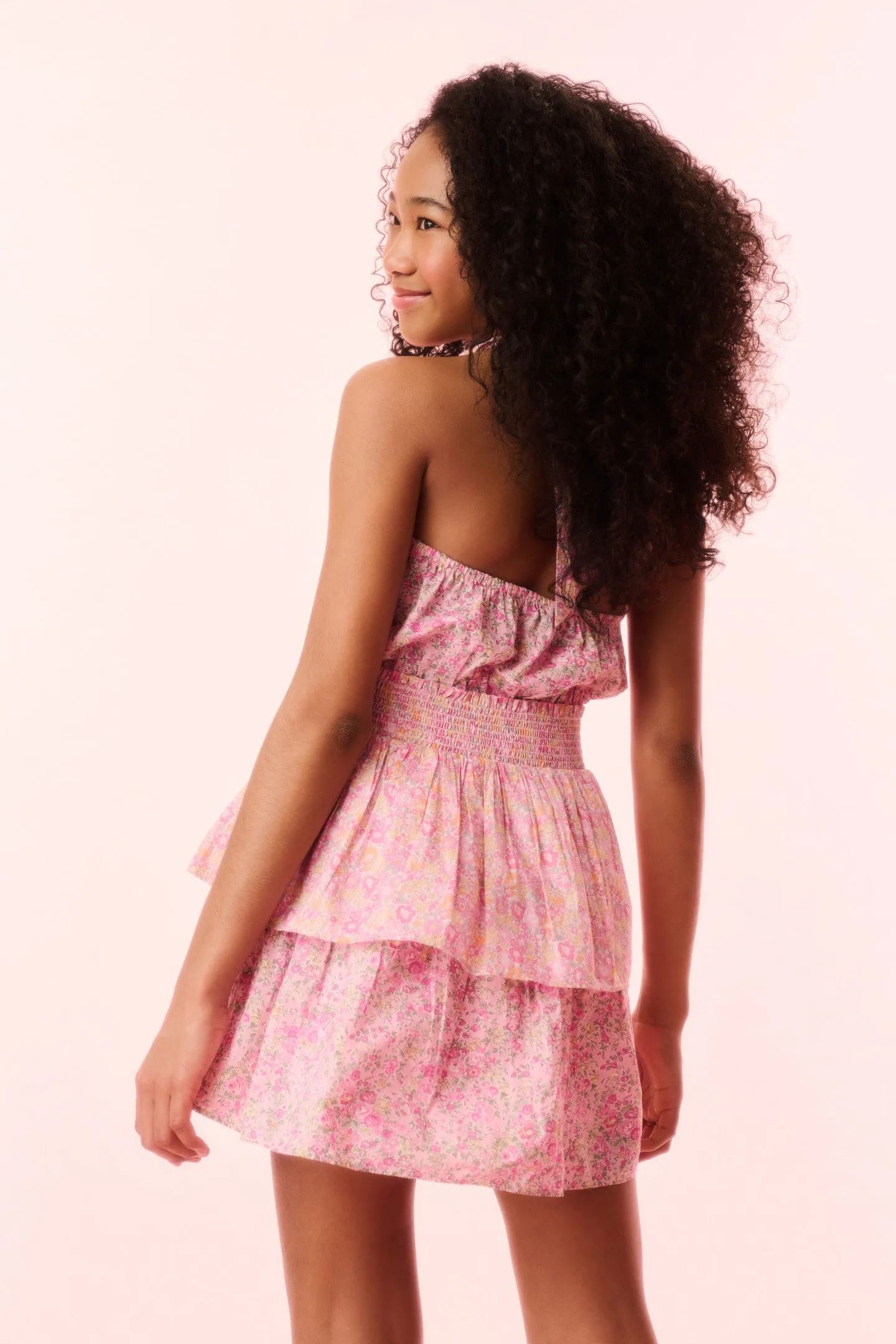 Girls Romille Tie-Dye Halter Dress - PRIMROSE CHARM