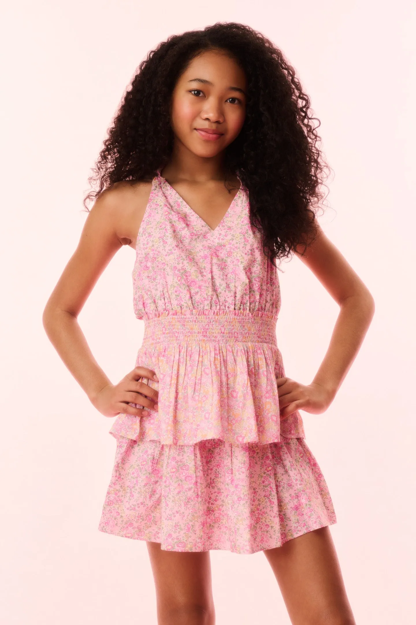 Girls Romille Tie-Dye Halter Dress - PRIMROSE CHARM