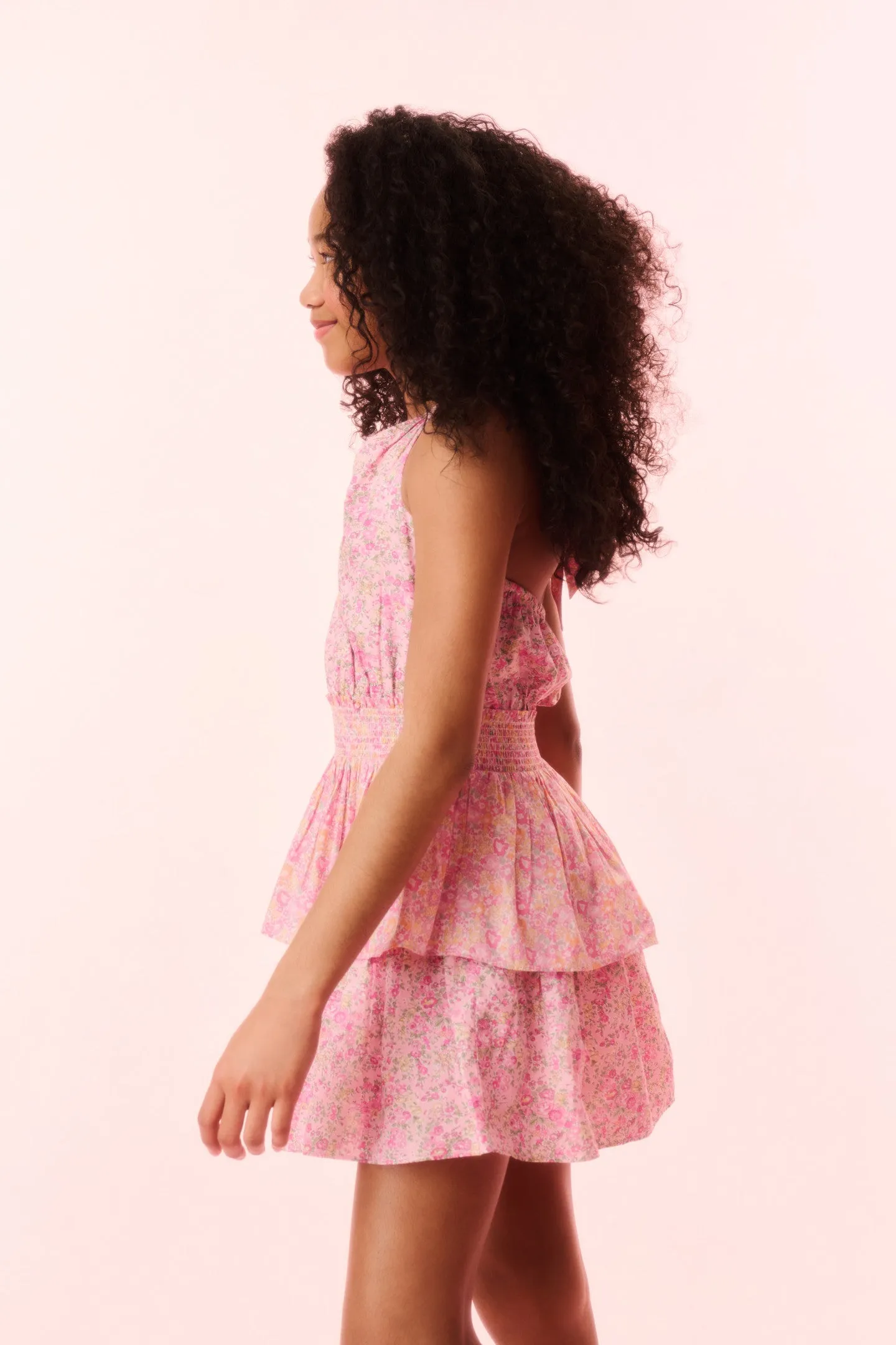 Girls Romille Tie-Dye Halter Dress - PRIMROSE CHARM