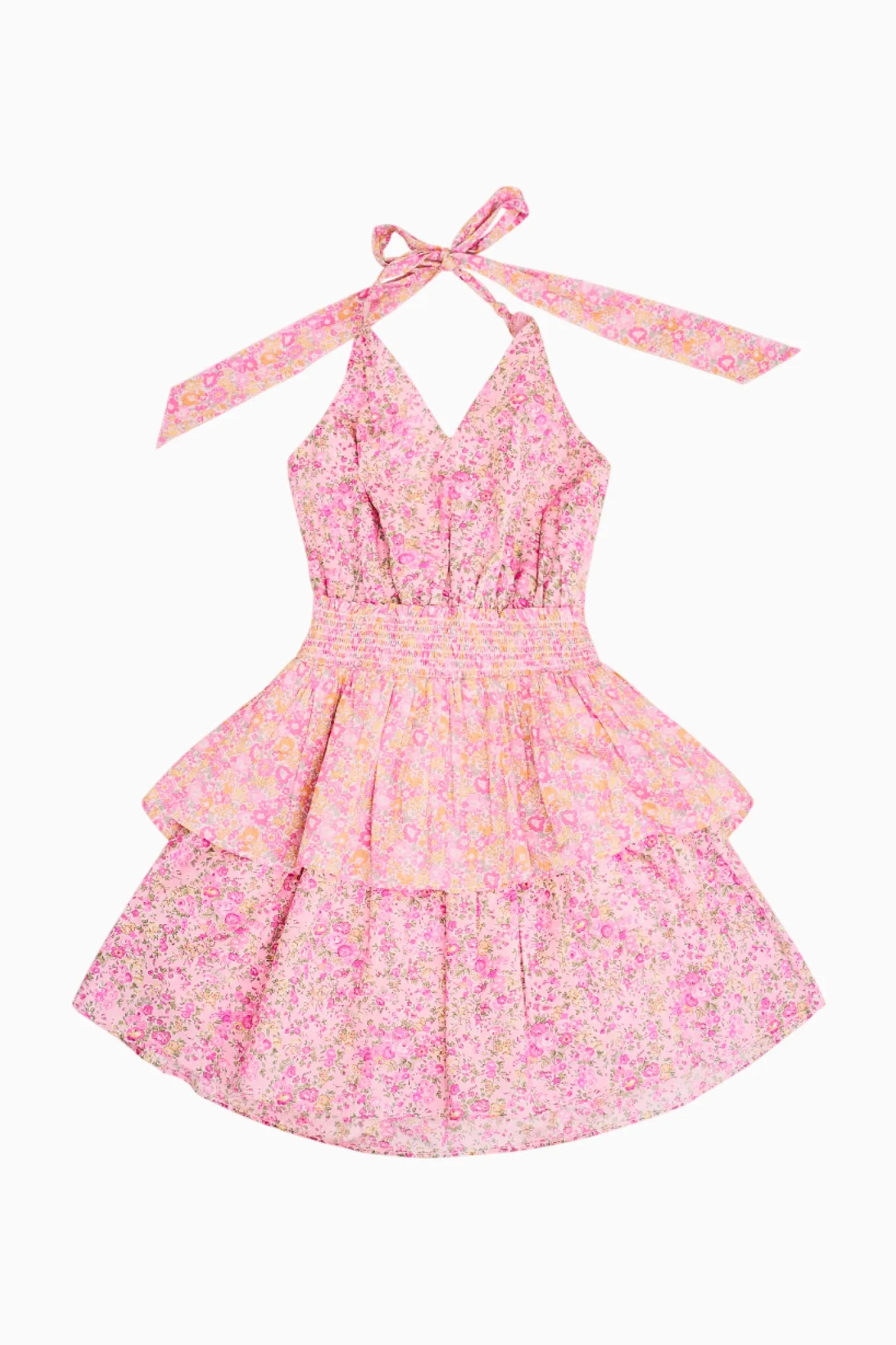 Girls Romille Tie-Dye Halter Dress - PRIMROSE CHARM