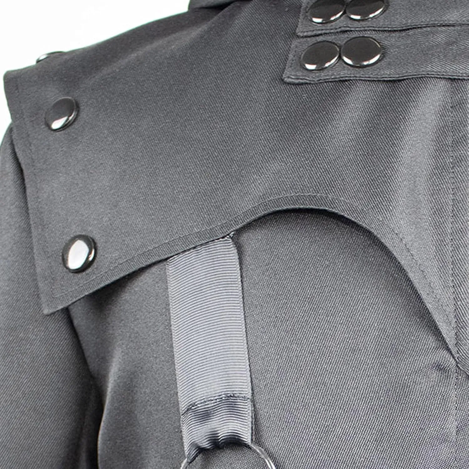 Gothic Leather Jacket Men Steampunk Medieval Jacket Halloween Cosplay Costume Vintage Trench Coat Plus Size Jacket