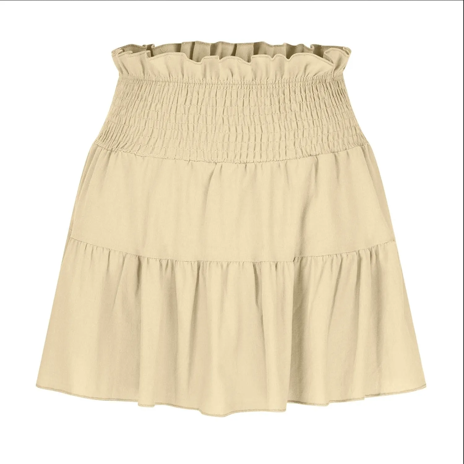 hlysgo Womens Skirts 2025 Summer Flowy A Line Short Skirt High Waisted Ruffle Mini Skirts Peplum Cute Skirt for Teen Girls