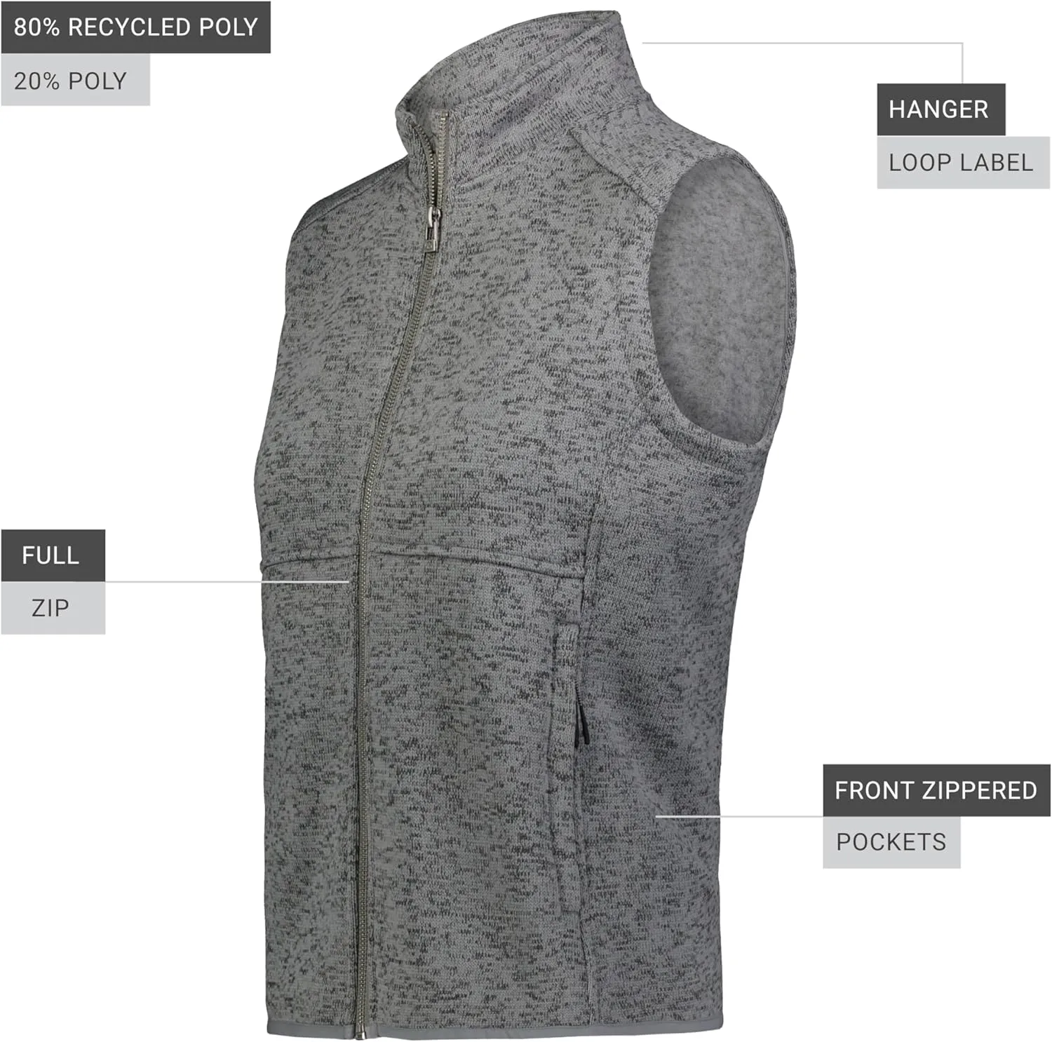 Holloway Women's Alpine Sweater Fleece Vest