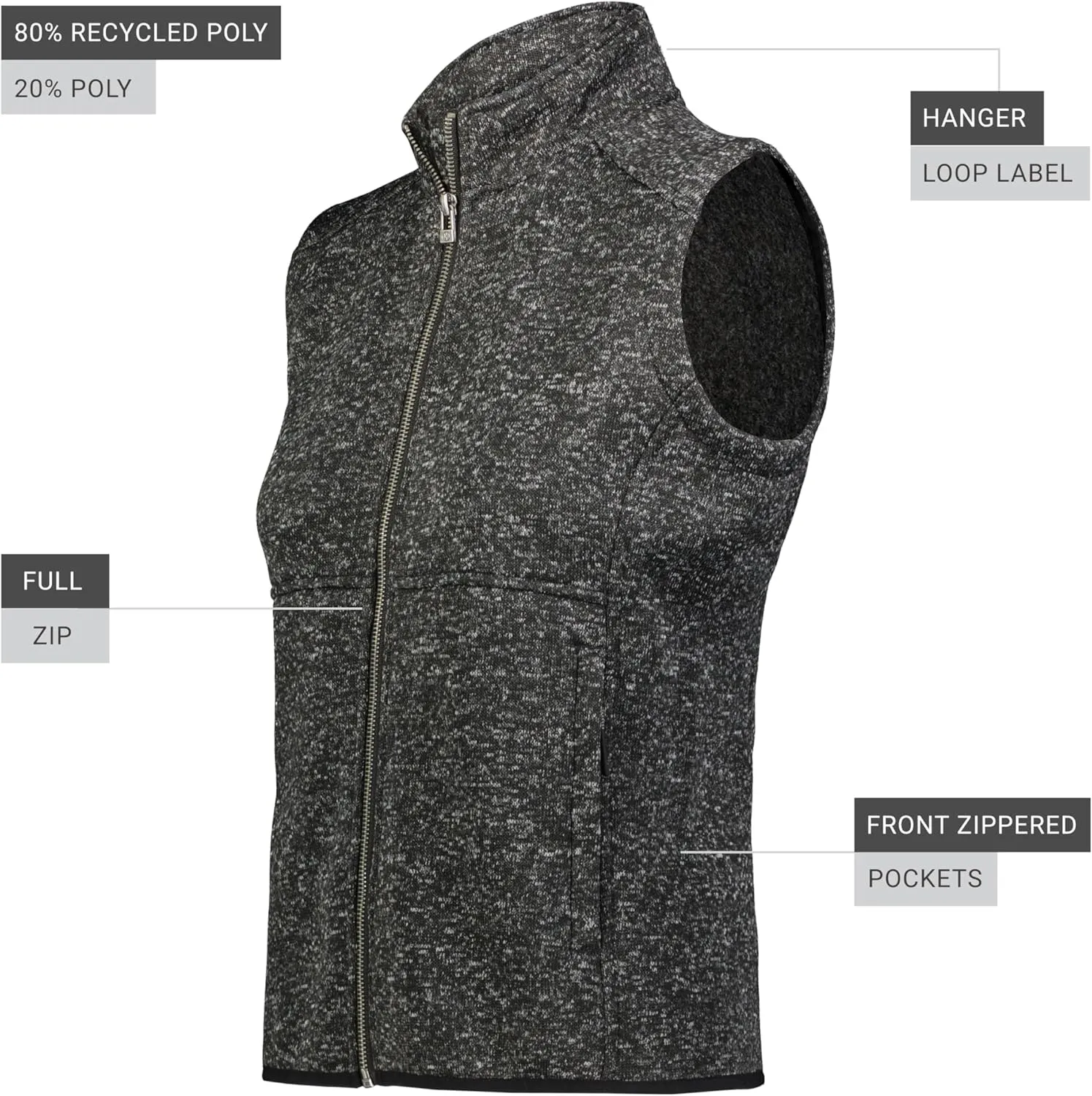 Holloway Women's Alpine Sweater Fleece Vest