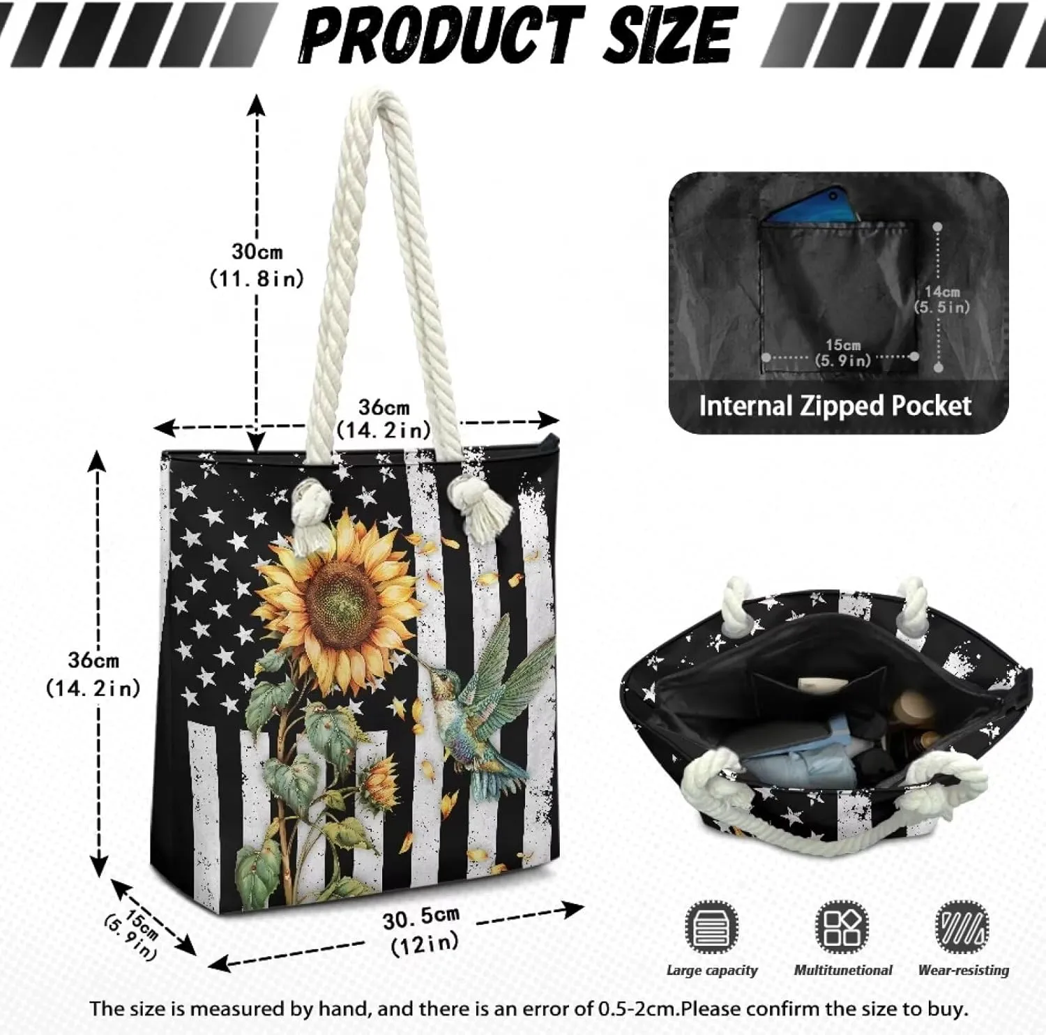 HUGS IDEA Women Purses Tote Bag Top Handle Handbags Large Shoulder Bag