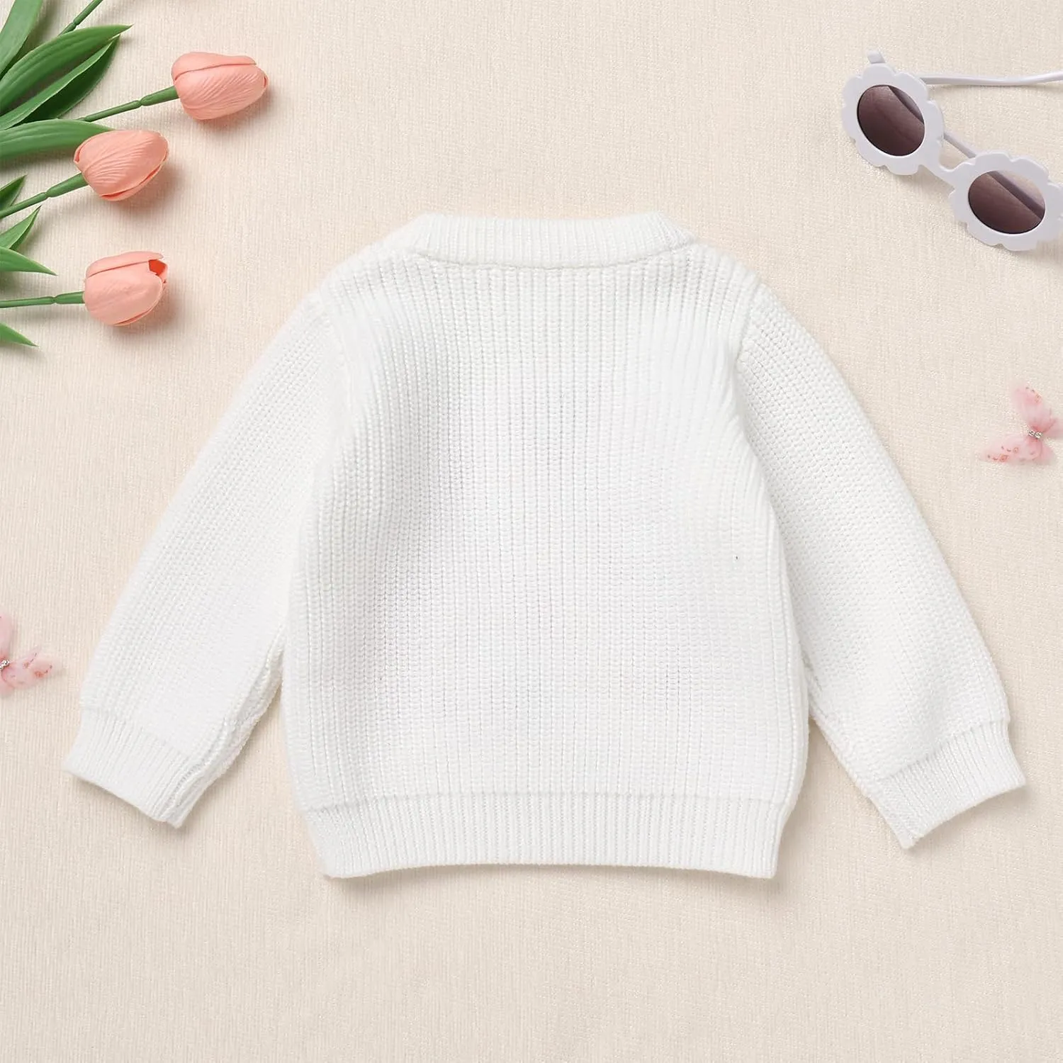IDOPIP Toddler Baby Girls First Birthday Outfit Boho Embroidery One Sweater Top Knit Pullover Sweatshirt Fall Winter Clothes