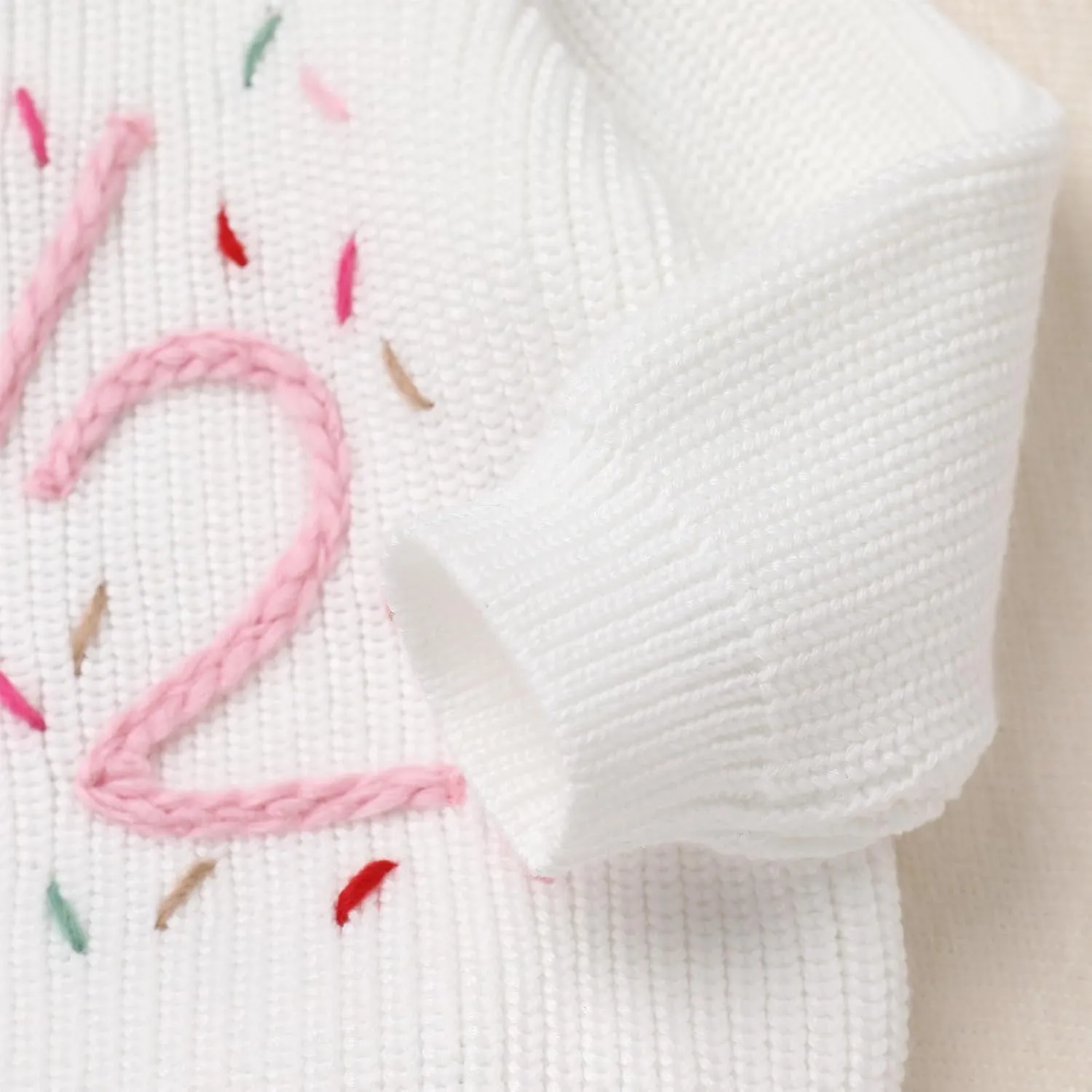 IDOPIP Toddler Baby Girls First Birthday Outfit Boho Embroidery One Sweater Top Knit Pullover Sweatshirt Fall Winter Clothes