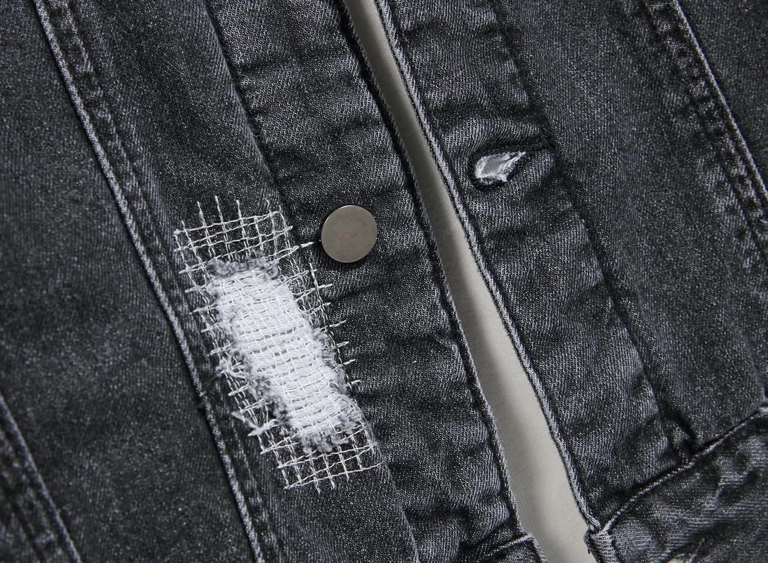 Jean Jacket Men, Men's Denim Jacket Distressed Ripped Slim Fit Stretch Trucker Jackets Classic Casual Denim Coat