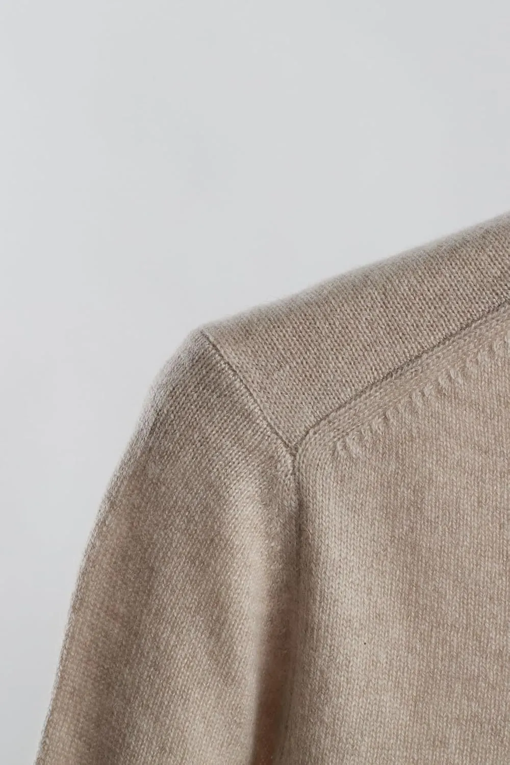 JENNIE LIU Women's 100% Cashmere Button Front Long Sleeve Crewneck Cardigan Sweater
