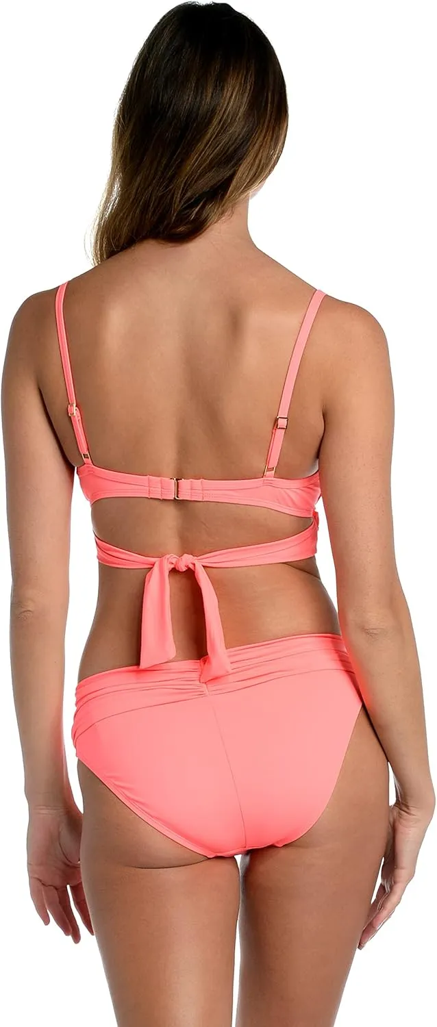 La Blanca Women's Island Goddess Wrap Underwire Push Up Swimsuit Top
