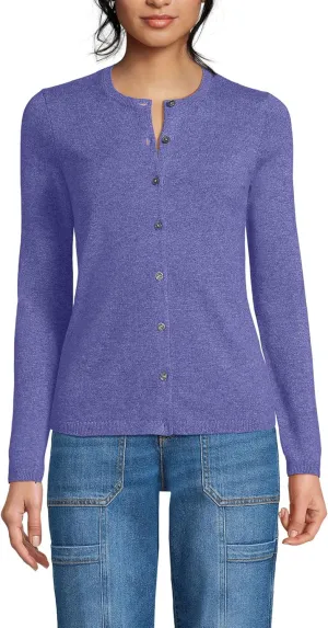 Lands' End Women's Cashmere Cardigan Sweater