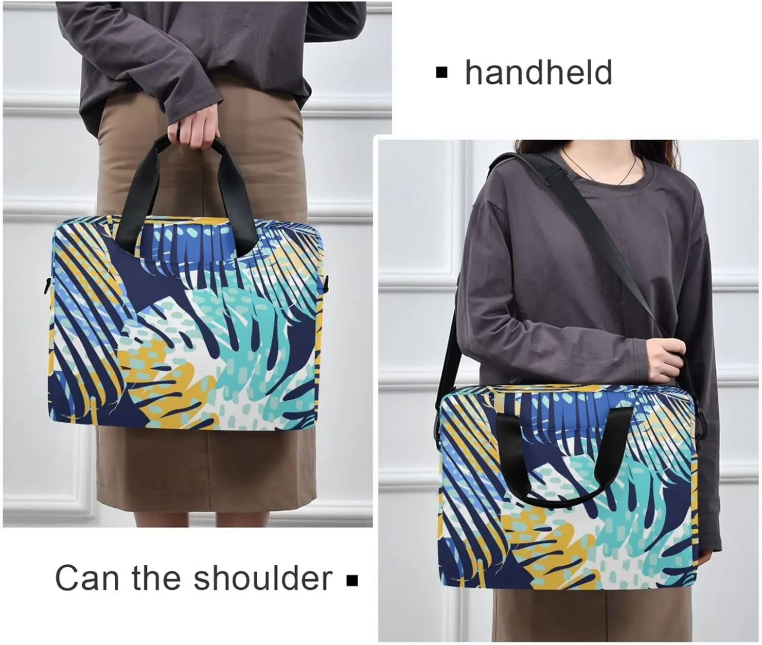 Laptop Computer Tote Bag Briefcase Crossbody Shoulder Strap Top Handle Men Women