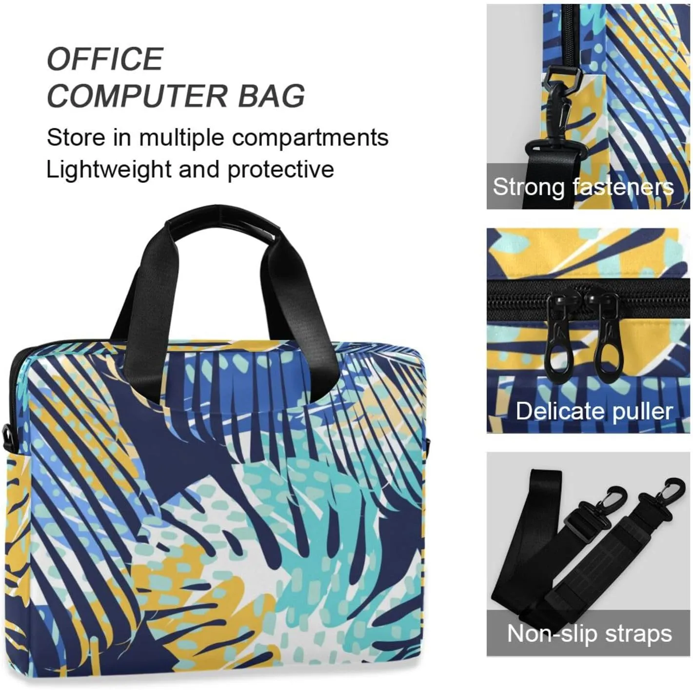 Laptop Computer Tote Bag Briefcase Crossbody Shoulder Strap Top Handle Men Women