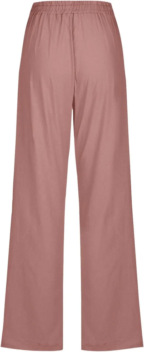 Linen Pants for Women Reduced, Linen Pants Women Plus Size Tall,Cotton Linen Beach Pants Women