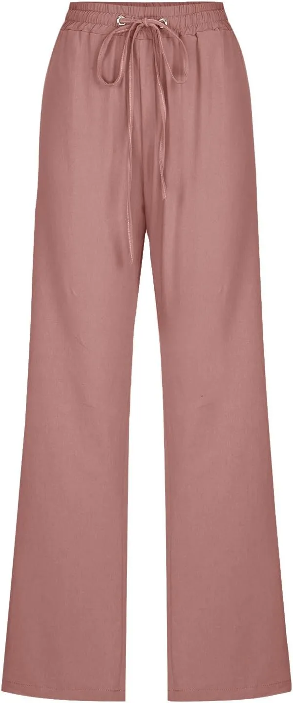Linen Pants for Women Reduced, Linen Pants Women Plus Size Tall,Cotton Linen Beach Pants Women
