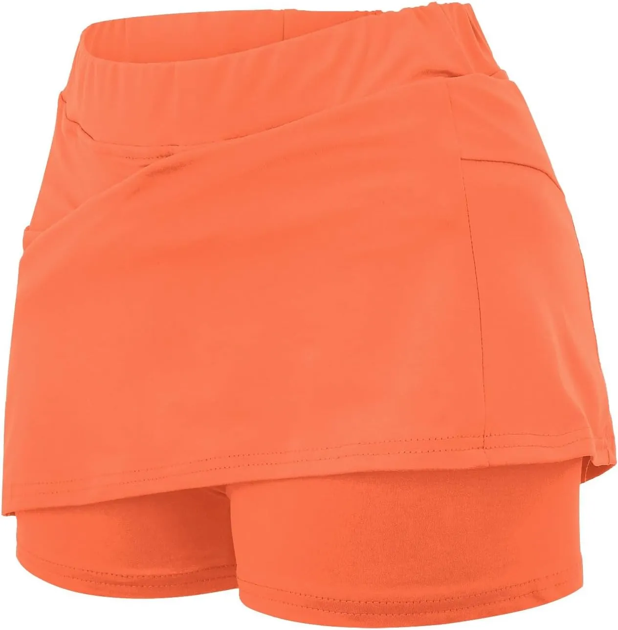 Long Golf Skirts for Women with Shorts Black Mini Skirt with Slit Low Rise Biker Shorts Women Tummy Control Plus