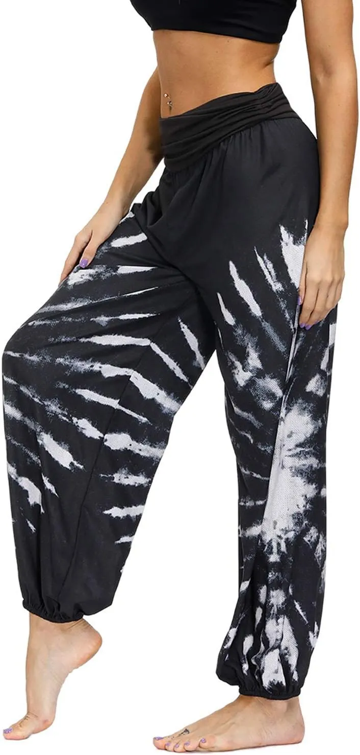 Lu's Chic Women's Thai Harem Pants Bohemian Yoga Pants Indian Loose Summer Boho Hippie Pants