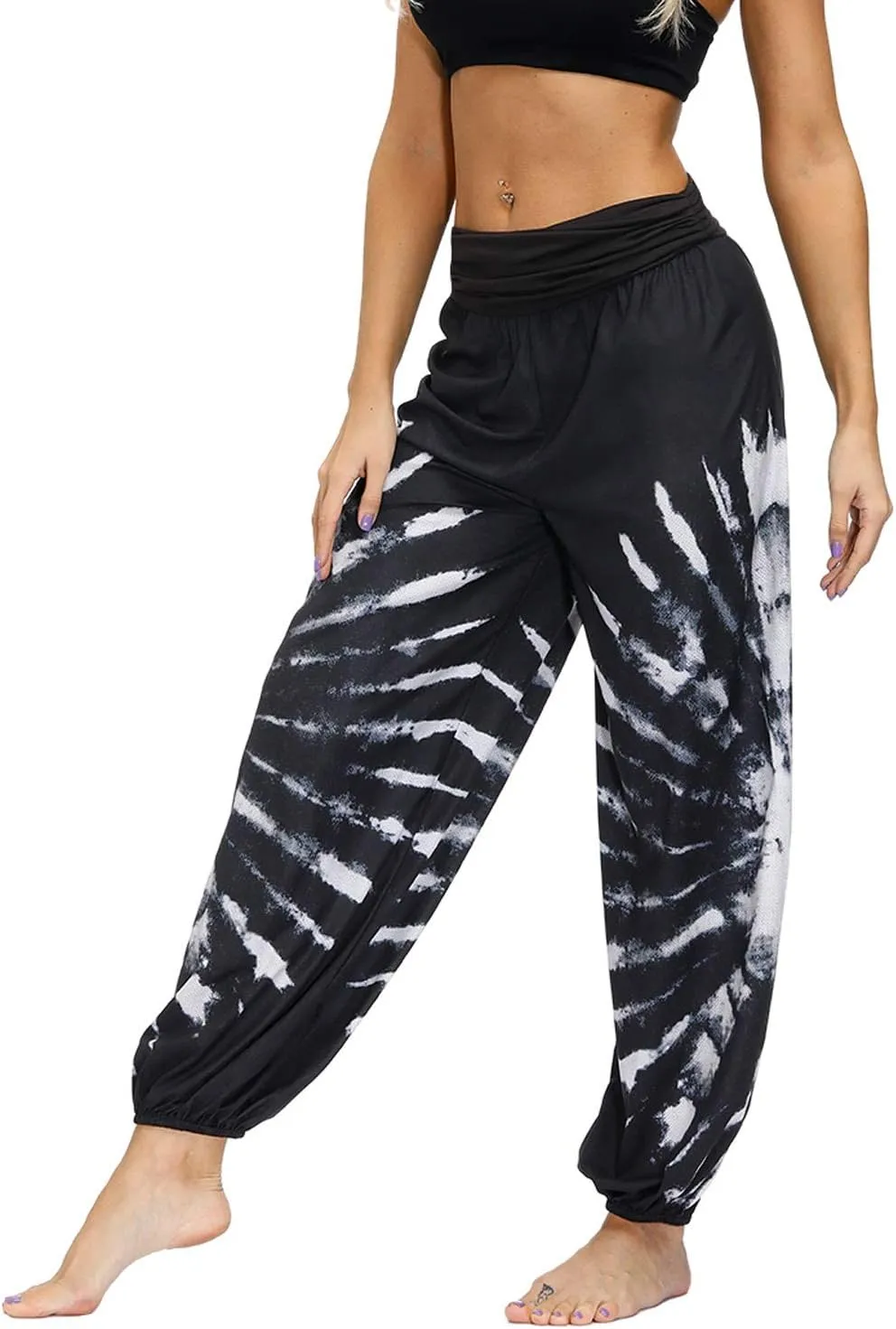 Lu's Chic Women's Thai Harem Pants Bohemian Yoga Pants Indian Loose Summer Boho Hippie Pants