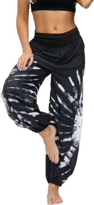 Lu's Chic Women's Thai Harem Pants Bohemian Yoga Pants Indian Loose Summer Boho Hippie Pants