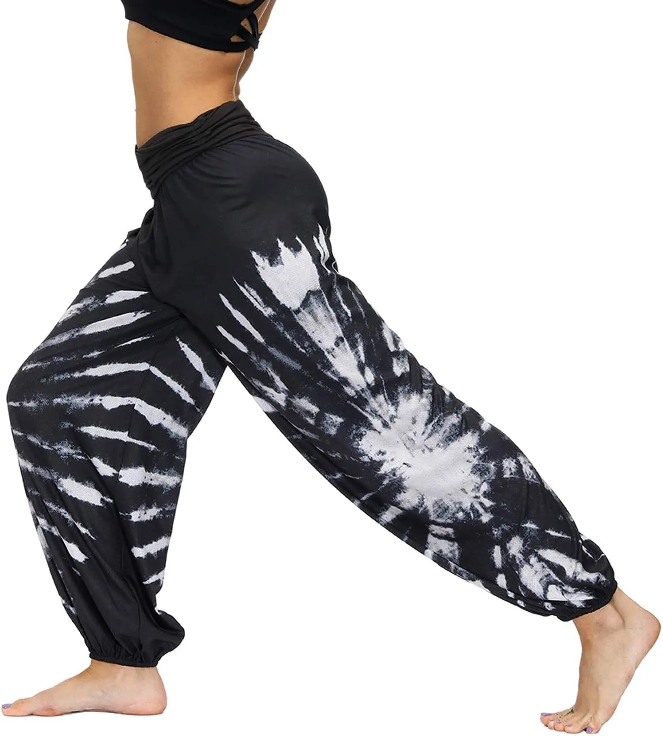 Lu's Chic Women's Thai Harem Pants Bohemian Yoga Pants Indian Loose Summer Boho Hippie Pants