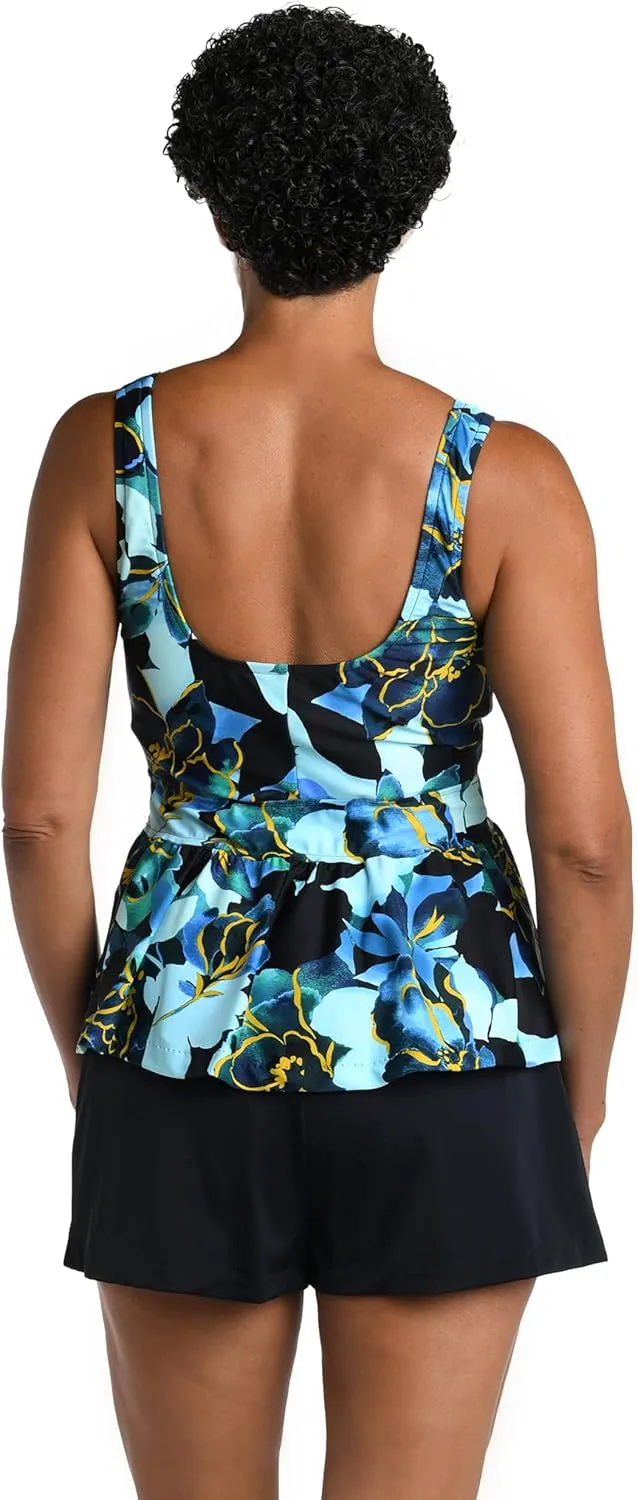Maxine Of Hollywood Women's Over The Shoulder Empire Tankini Swimsuit Top